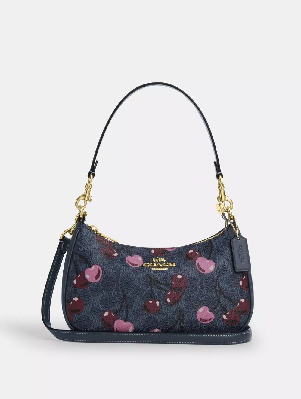 Coach Teri Shoulder Bag In Signature Canvas With Cherry Print - Picture 4 of 4